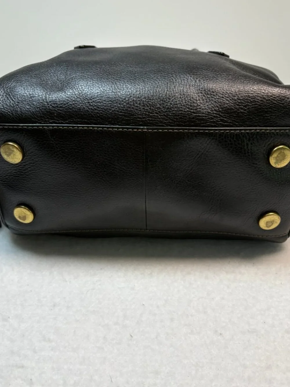 Vintage Fossil Sydney Satchel Black Leather Crossbody Quiet Luxury Preppy Chic